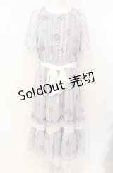 axes femme / 紫陽花シフォンワンピース M ラベンダー O-25-07-26-118-AX-OP-OW-OS