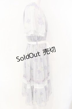 画像2: axes femme / 紫陽花シフォンワンピース M ラベンダー O-25-07-26-118-AX-OP-OW-OS