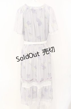 画像3: axes femme / 紫陽花シフォンワンピース M ラベンダー O-25-07-26-118-AX-OP-OW-OS