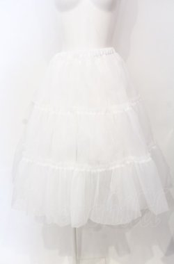 画像1: Wunderwelt / オリジナルふわふわロングパニエ  シロ O-25-07-26-121-EL-SK-OW-OS