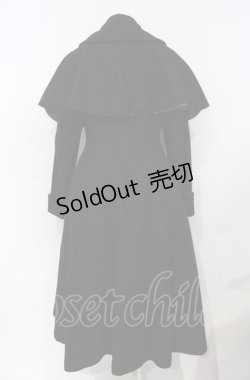 画像4: ATELIER BOZ / ケープ付ロングコート  ブラック O-25-07-26-001-EL-CO-IG-OS