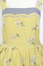 画像2: Jane Marple / Miss Daisyストラップドレス M イエロー×ブルー O-25-07-26-012-JM-OP-OW-ZT086 (2)