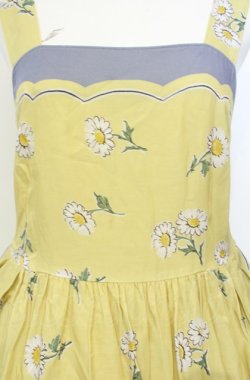 画像2: Jane Marple / Miss Daisyストラップドレス M イエロー×ブルー O-25-07-26-012-JM-OP-OW-OS