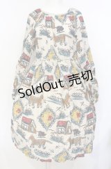 Jane Marple / Strolling catスモッグドレス M ベージュ系 O-25-07-26-018-JM-OP-OW-OS