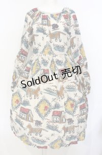 Jane Marple / Strolling catスモッグドレス M ベージュ系 O-25-07-26-018-JM-OP-OW-OS
