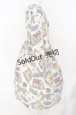 画像2: Jane Marple / Strolling catスモッグドレス M ベージュ系 O-25-07-26-018-JM-OP-OW-OS