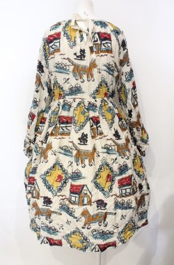 画像3: Jane Marple / Strolling catスモッグドレス M ベージュ系 O-25-07-26-018-JM-OP-OW-OS