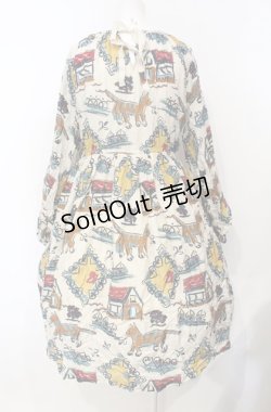 画像3: Jane Marple / Strolling catスモッグドレス M ベージュ系 O-25-07-26-018-JM-OP-OW-OS