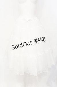 axes femme kawaii / ミディオーガンジーパニエ  シロ O-25-07-26-020-AX-SK-IG-OS