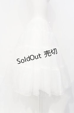 画像2: axes femme kawaii / ミディオーガンジーパニエ  シロ O-25-07-26-020-AX-SK-IG-OS