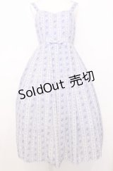 axes femme kawaii / プチローズ柄ジャンスカ M ラベンダー O-25-07-27-035-AX-OP-OW-OS