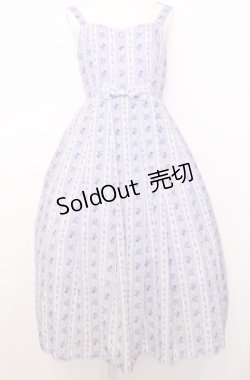 画像1: axes femme kawaii / プチローズ柄ジャンスカ M ラベンダー O-25-07-27-035-AX-OP-OW-OS