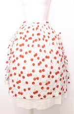 画像1: Jane Marple / Skipping cherries side ribbon skirt M シロ×アカ O-25-07-27-042-JM-SK-OW-ZT078 (1)