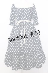 Melody BasKet / 記憶の中の水玉ティアードワンピース M ブラック O-25-07-27-044-LO-OP-OW-OS