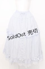 PINK HOUSE / ×misako aoki ギンガムチェックスカート  サックス O-25-07-27-049-LO-SK-OW-OS