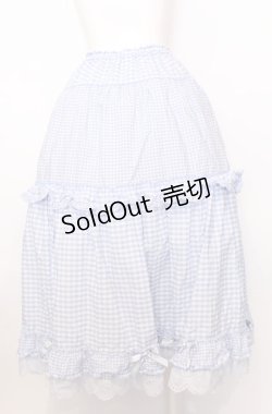 画像3: PINK HOUSE / ×misako aoki ギンガムチェックスカート  サックス O-25-07-27-049-LO-SK-OW-OS