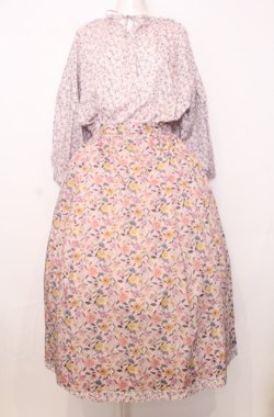 画像1: Jane Marple Dans Le Salon / Raining Rosebuds Gouacheレイヤードワンピース M ピンク O-25-07-27-051-JM-OP-OW-OS