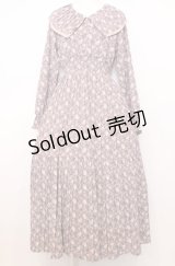 an another angelus / プリーツビッグカラー花柄ワンピース  ピンク系 O-25-07-27-053-CA-OP-OW-ZT040