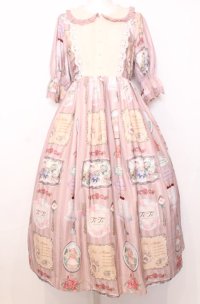 axes femme kawaii / ティティ×ベアファミリーワンピース M ピンク O-25-07-27-054-AX-OP-OW-OS