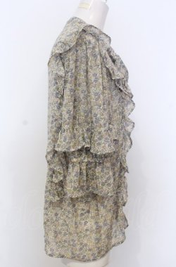 画像2: axes femme / 小花柄シフォンブラウス F ブルー系 O-25-07-27-007-AX-BL-OW-OS