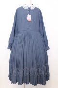 mpetit by misako / AM*レースエリプリーツワンピース LL ブルー O-25-07-27-056-LO-OP-OW-OS