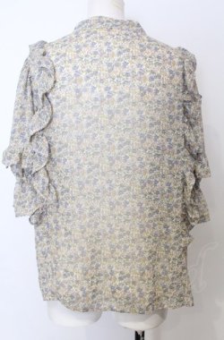 画像3: axes femme / 小花柄シフォンブラウス F ブルー系 O-25-07-27-007-AX-BL-OW-OS