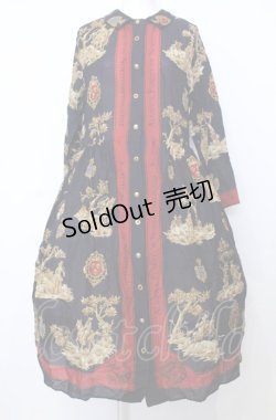 画像1: Jane Marple Dans Le Salon / Queen's forest lady dress  ネイビー系 O-25-07-27-059-JM-OP-OW-OS