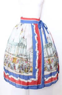 Jane Marple / Le 14 juilletの2faceスカート M ブルー O-25-07-27-060-JM-SK-OW-OS