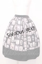 abilletage / 思い出のカフェスカート(ミモレ丈)  ラベンダー×ブラック O-25-07-27-063-GO-SK-OW-OS