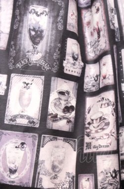画像2: abilletage / 思い出のカフェスカート(ミモレ丈)  ラベンダー×ブラック O-25-07-27-063-GO-SK-OW-OS