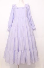 画像1: Mariapipi / ティアードロングワンピース  ラベンダー O-25-07-27-064-LO-OP-OW-ZT628 (1)