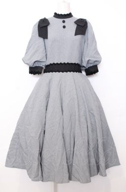 画像1: Innocent World / Classy Ribbonワンピース L グレー O-25-07-27-065-IW-OP-OW-OS