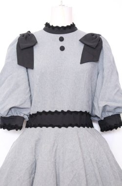 画像2: Innocent World / Classy Ribbonワンピース L グレー O-25-07-27-065-IW-OP-OW-OS