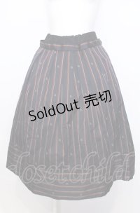 Jane Marple / Regimental stripe layered skirt M ネイビー O-25-07-27-069-JM-SK-OW-OS