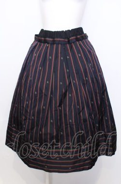 画像1: Jane Marple / Regimental stripe layered skirt M ネイビー O-25-07-27-069-JM-SK-OW-OS