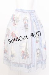 Jane Marple / Bonjour Paris ロングスカート M サックス O-25-07-27-072-JM-SK-OW-OS