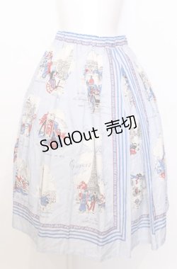 画像1: Jane Marple / Bonjour Paris ロングスカート M サックス O-25-07-27-072-JM-SK-OW-OS