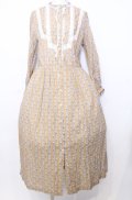 Jane Marple Dans Le Salon / Wall paper Agathaドレス M ベージュ O-25-07-27-075-JM-OP-OW-OS
