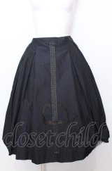 Jane Marple / Violin embroideryタックスカート M ネイビー O-25-07-27-076-JM-SK-OW-OS