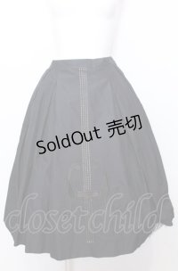 Jane Marple / Violin embroideryタックスカート M ネイビー O-25-07-27-076-JM-SK-OW-OS