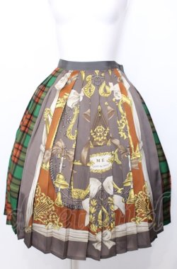 画像1: Jane Marple Dans Le Salon / Merry melodies tartan check pleats skirt M マルチ O-25-07-27-078-JM-SK-OW-OS