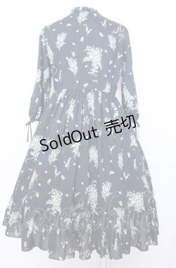 画像4: Melody BasKet / 谷間の姫百合ブラウスワンピース M ブラック O-25-07-27-083-LO-OP-OW-OS