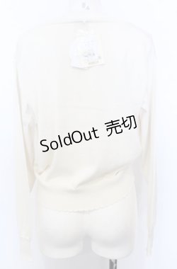 画像3: F&A / ガラス風クリアフラワー釦UVカットニットカーディガン F アイボリー O-25-07-27-014-LO-TO-OW-ZT027