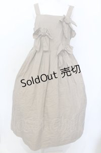 Jane Marple / Front ribbon strap dress M ベージュ O-25-07-27-021-JM-OP-OW-OS
