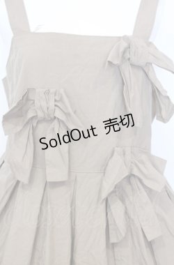画像2: Jane Marple / Front ribbon strap dress M ベージュ O-25-07-27-021-JM-OP-OW-OS