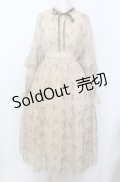 axes femme POETIQUE / フラワーキャットロングワンピース M イエロー O-25-07-27-022-AX-OP-OW-OS