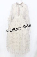 axes femme POETIQUE / フラワーキャットロングワンピース M イエロー O-25-07-27-022-AX-OP-OW-OS