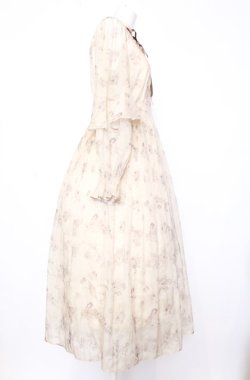 画像3: axes femme POETIQUE / フラワーキャットロングワンピース M イエロー O-25-07-27-022-AX-OP-OW-OS