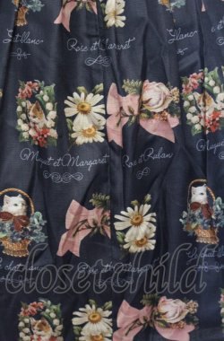 画像2: Leur Getter / Spring Garden袖付きワンピース M ネイビー O-25-07-27-024-LU-OP-OW-OS