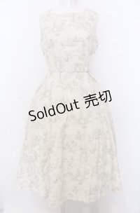 an another angelus / トワル柄ノースリーブワンピース F アイボリー O-25-07-27-025-CA-OP-OW-OS